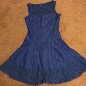 Dress blue with lace